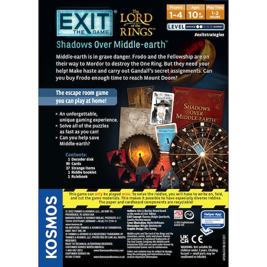 Thames & Kosmos EXIT The Lord of the Rings Shadows Over MiddleEarth